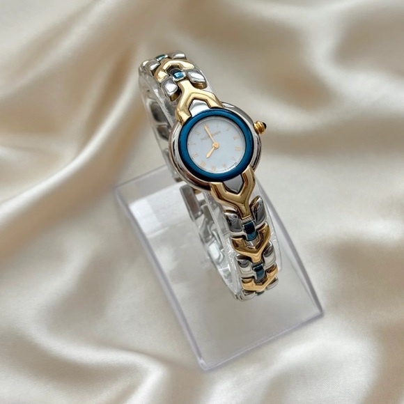 AUTHENTIC VINTAGE YVES SAINT LAURENT TWO-TONED DAINTY WATCH
